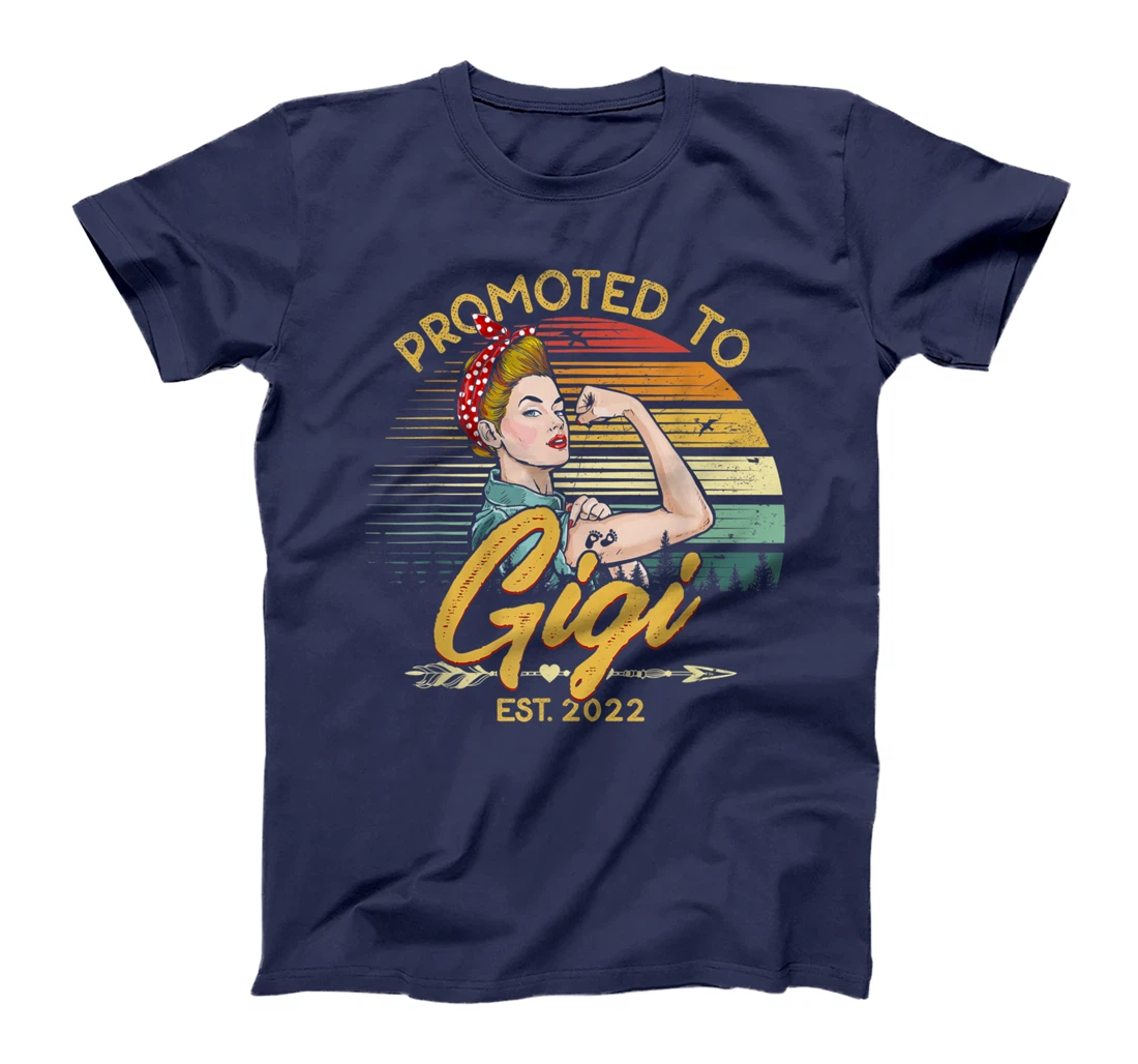 Promoted to Gigi Est 2022 Women Vintage First Time Grandma T-Shirt