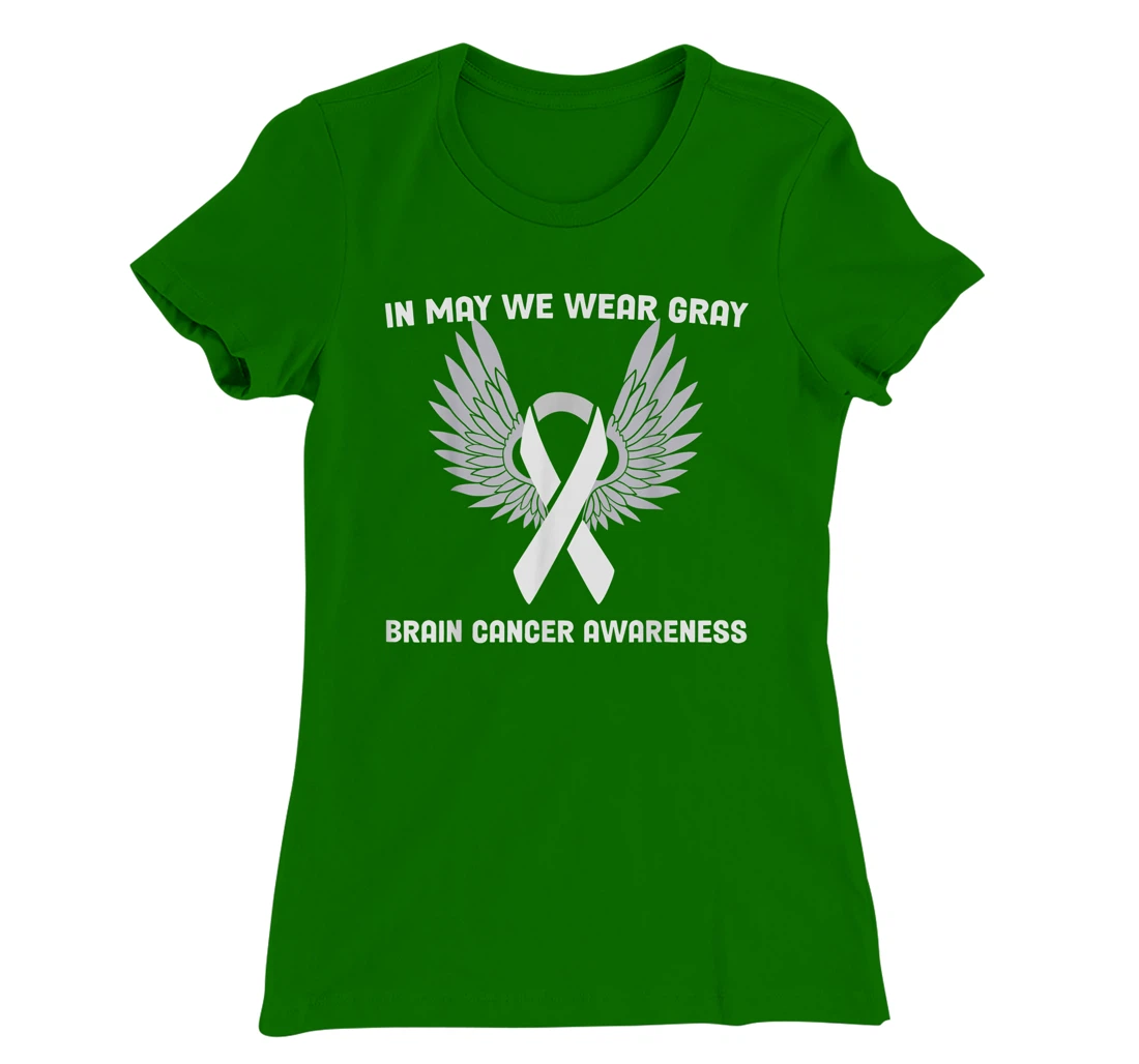 Brain Cancer Awareness Tumor In May We Wear Gray T-Shirt, Kid T-Shirt and Women T-Shirt