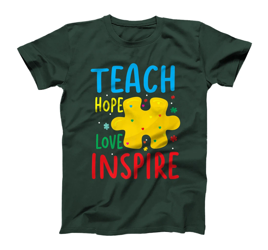 Teach Hope Love Inspire | Teacher Classroom T-Shirt, Women T-Shirt