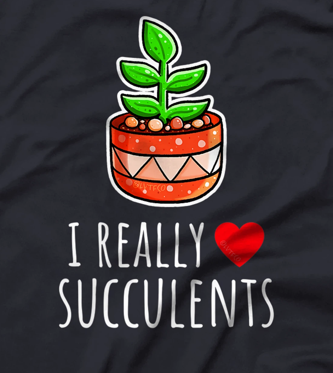 I Really Love Succulents Cute Minimalist Illustration T-Shirt, Kid T-Shirt and Women T-Shirt