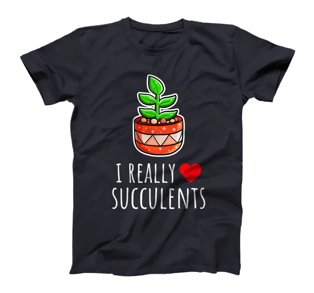 I Really Love Succulents Cute Minimalist Illustration T-Shirt, Kid T-Shirt and Women T-Shirt