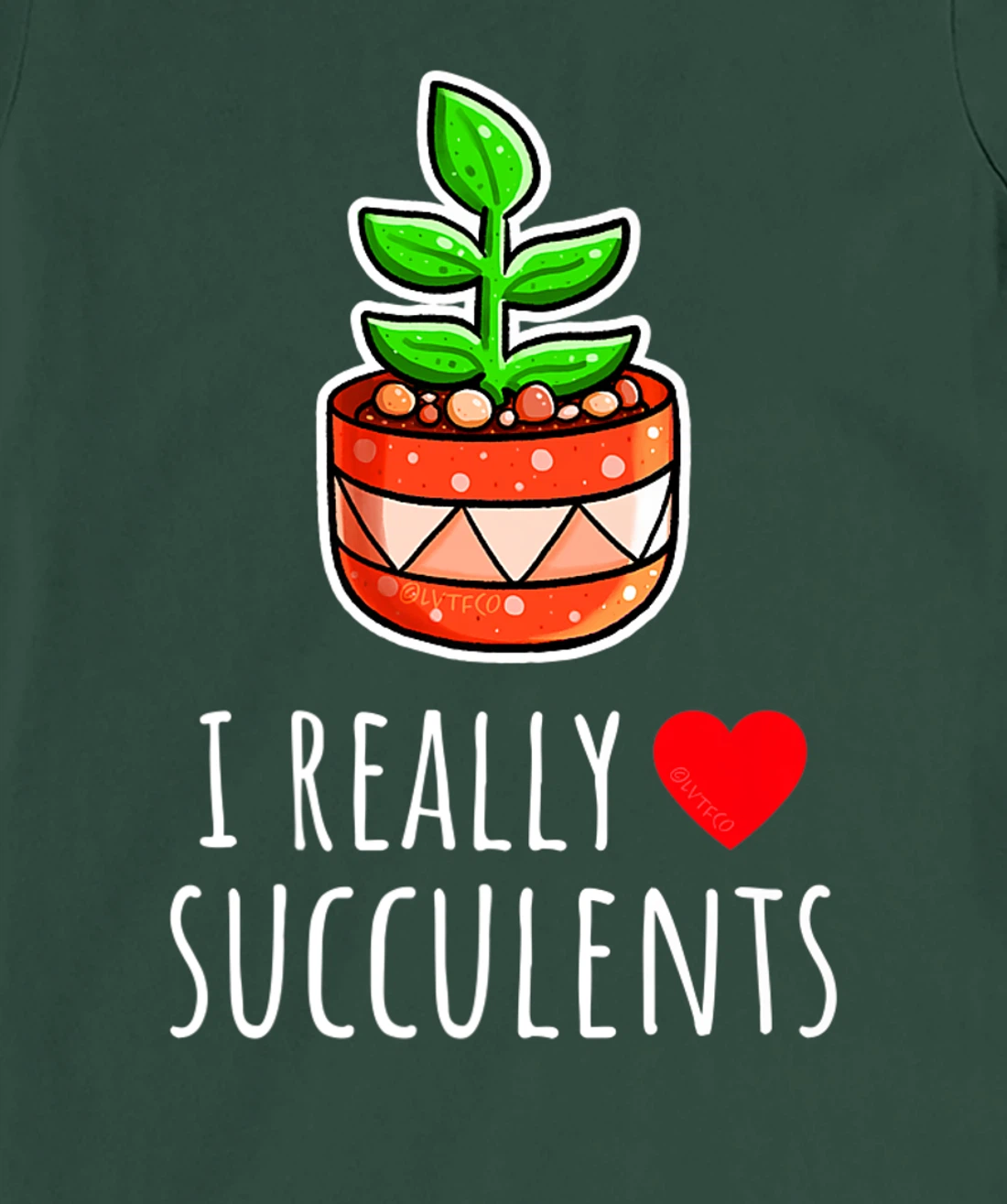 I Really Love Succulents Cute Minimalist Illustration T-Shirt, Kid T-Shirt and Women T-Shirt