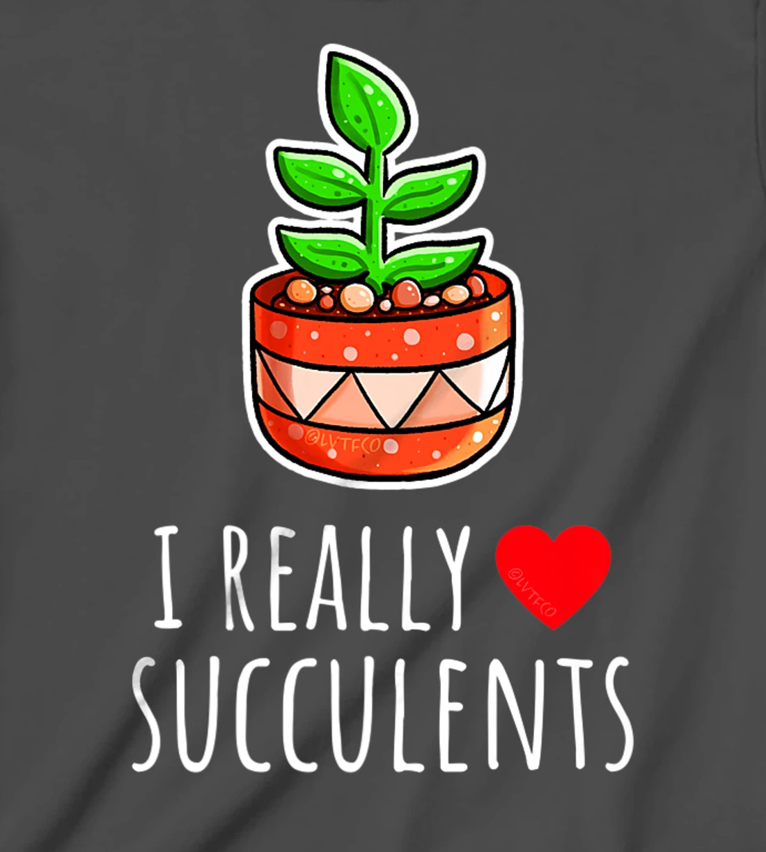 I Really Love Succulents Cute Minimalist Illustration T-Shirt, Kid T-Shirt and Women T-Shirt