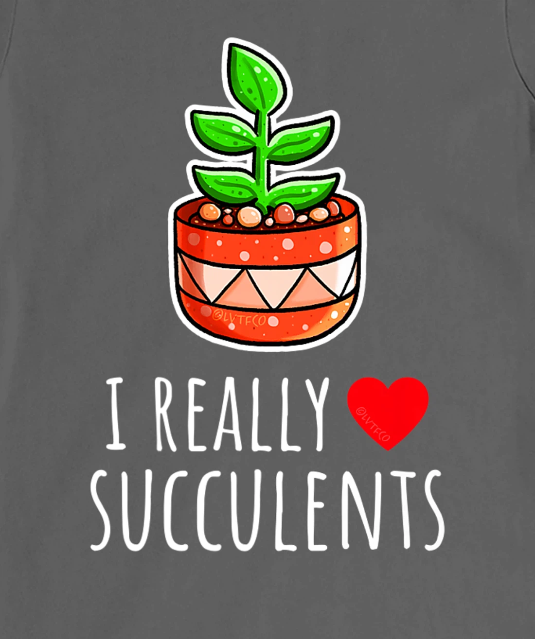 I Really Love Succulents Cute Minimalist Illustration T-Shirt, Kid T-Shirt and Women T-Shirt