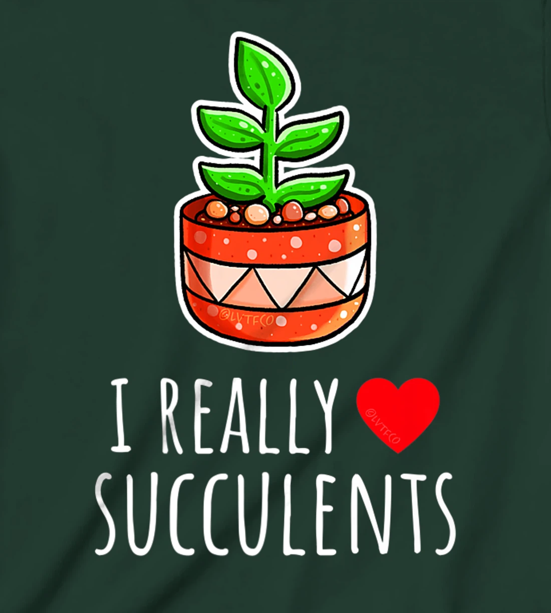 I Really Love Succulents Cute Minimalist Illustration T-Shirt, Kid T-Shirt and Women T-Shirt