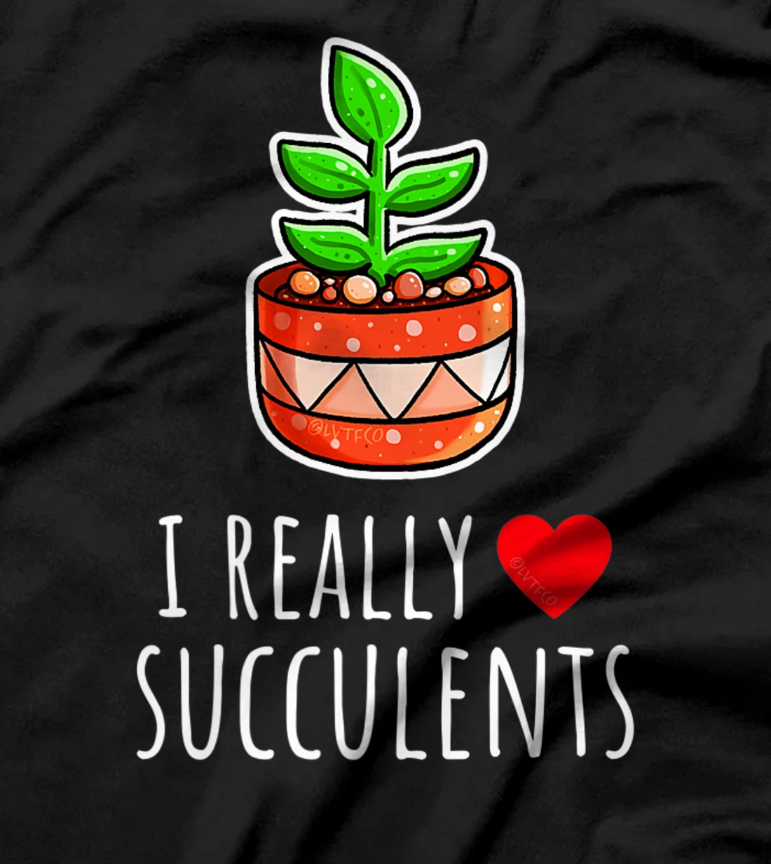 I Really Love Succulents Cute Minimalist Illustration T-Shirt, Kid T-Shirt and Women T-Shirt