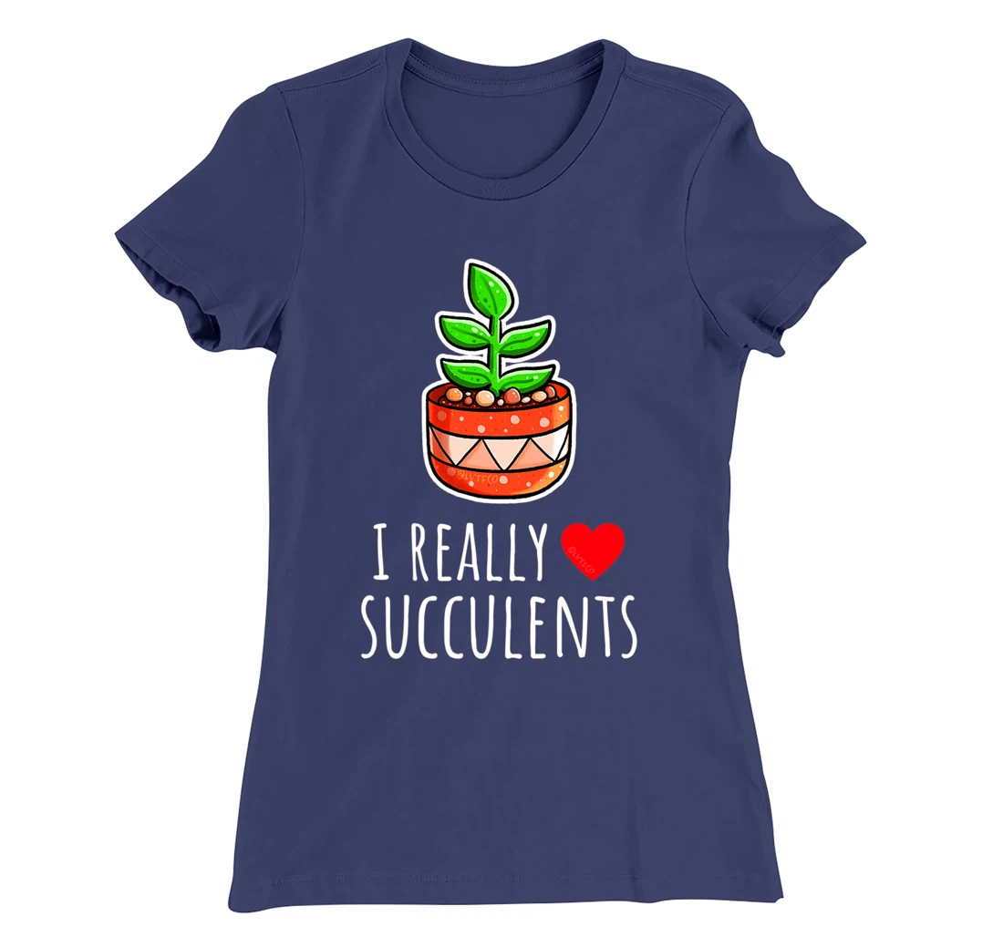 I Really Love Succulents Cute Minimalist Illustration T-Shirt, Kid T-Shirt and Women T-Shirt