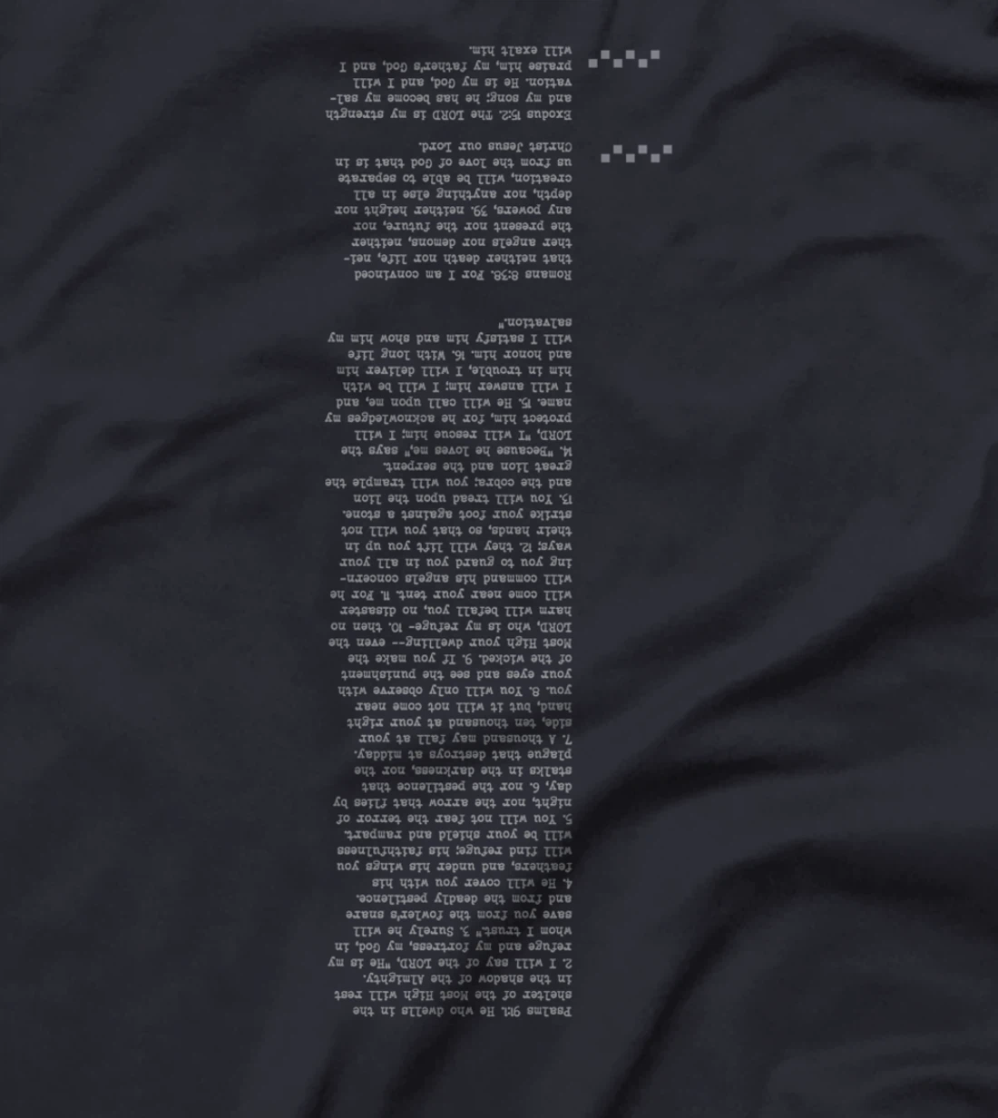 Creative style of bible verse - Psalms 91 T-Shirt