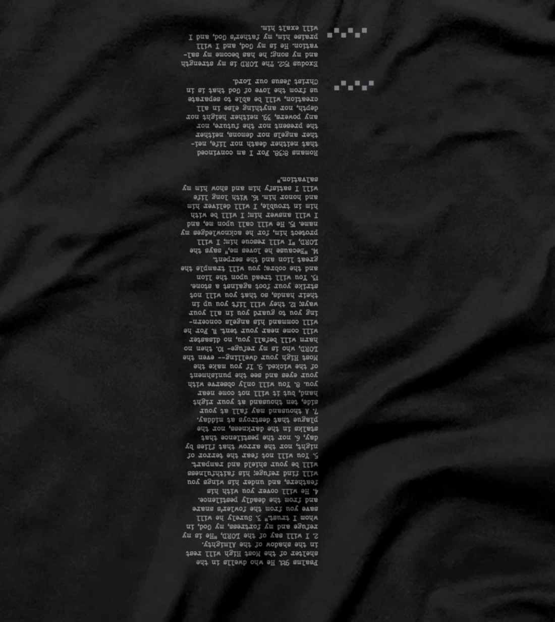 Creative style of bible verse - Psalms 91 T-Shirt