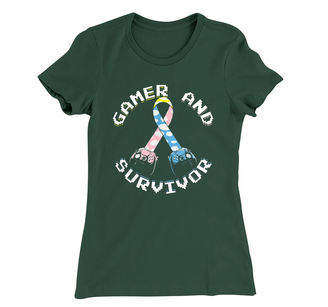 CDH Cancer Awareness Gamer And Survivor T-Shirt, Women T-Shirt