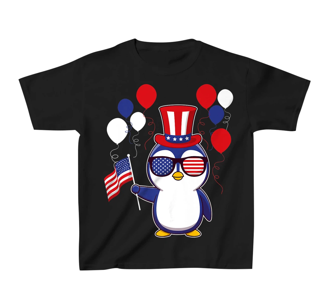 Independence Penguin 4th of July funny american pinguin T-Shirt, Kid T-Shirt and Women T-Shirt