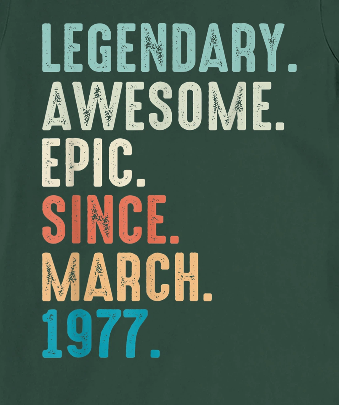 45 Year Old Lengendary Awesome Epic Since March 1977 T-Shirt, Women T-Shirt