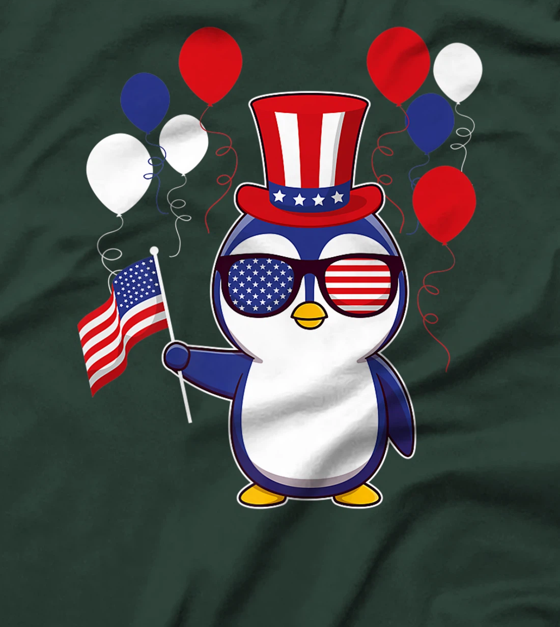 Independence Penguin 4th of July funny american pinguin T-Shirt, Kid T-Shirt and Women T-Shirt
