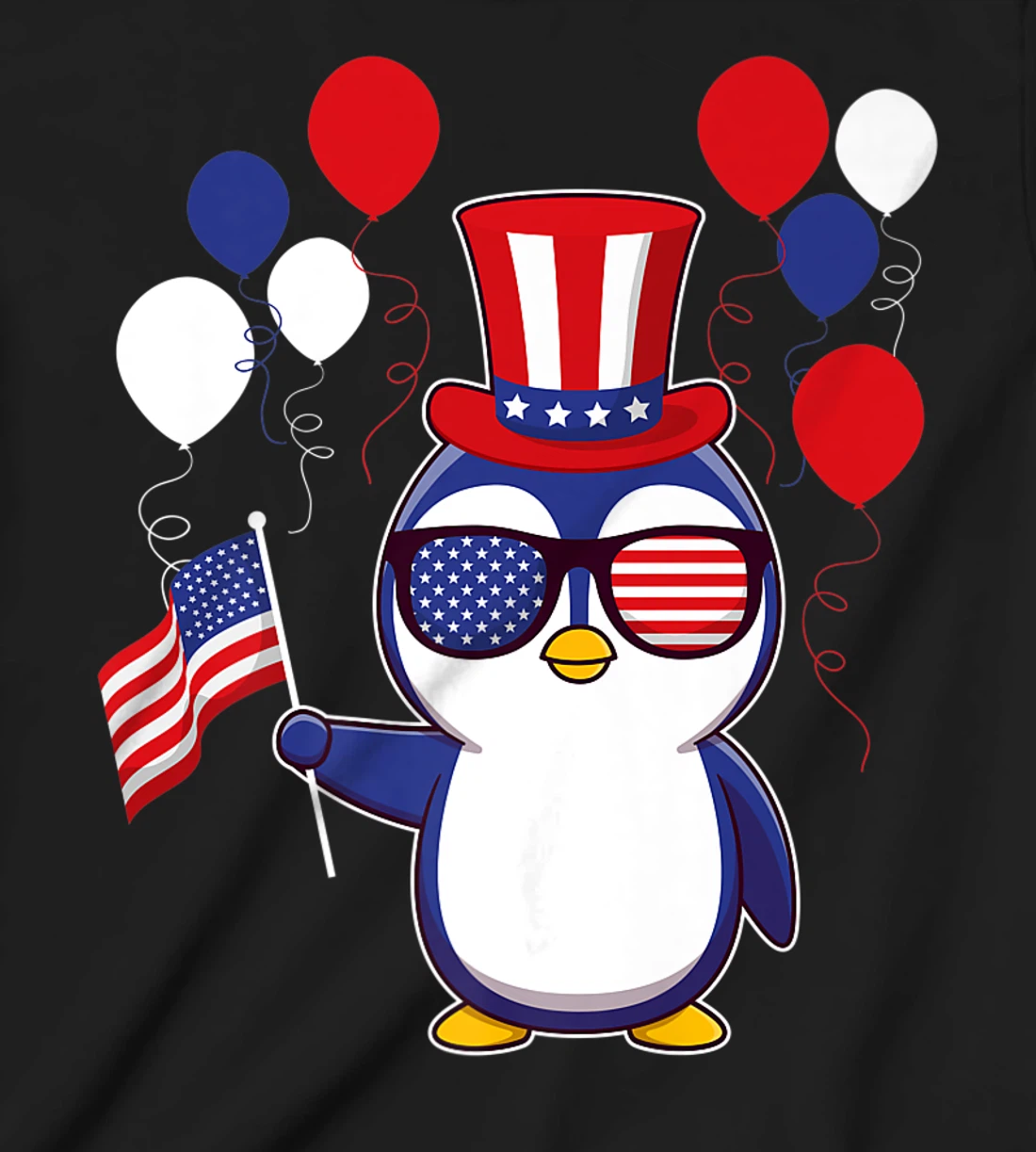 Independence Penguin 4th of July funny american pinguin T-Shirt, Kid T-Shirt and Women T-Shirt