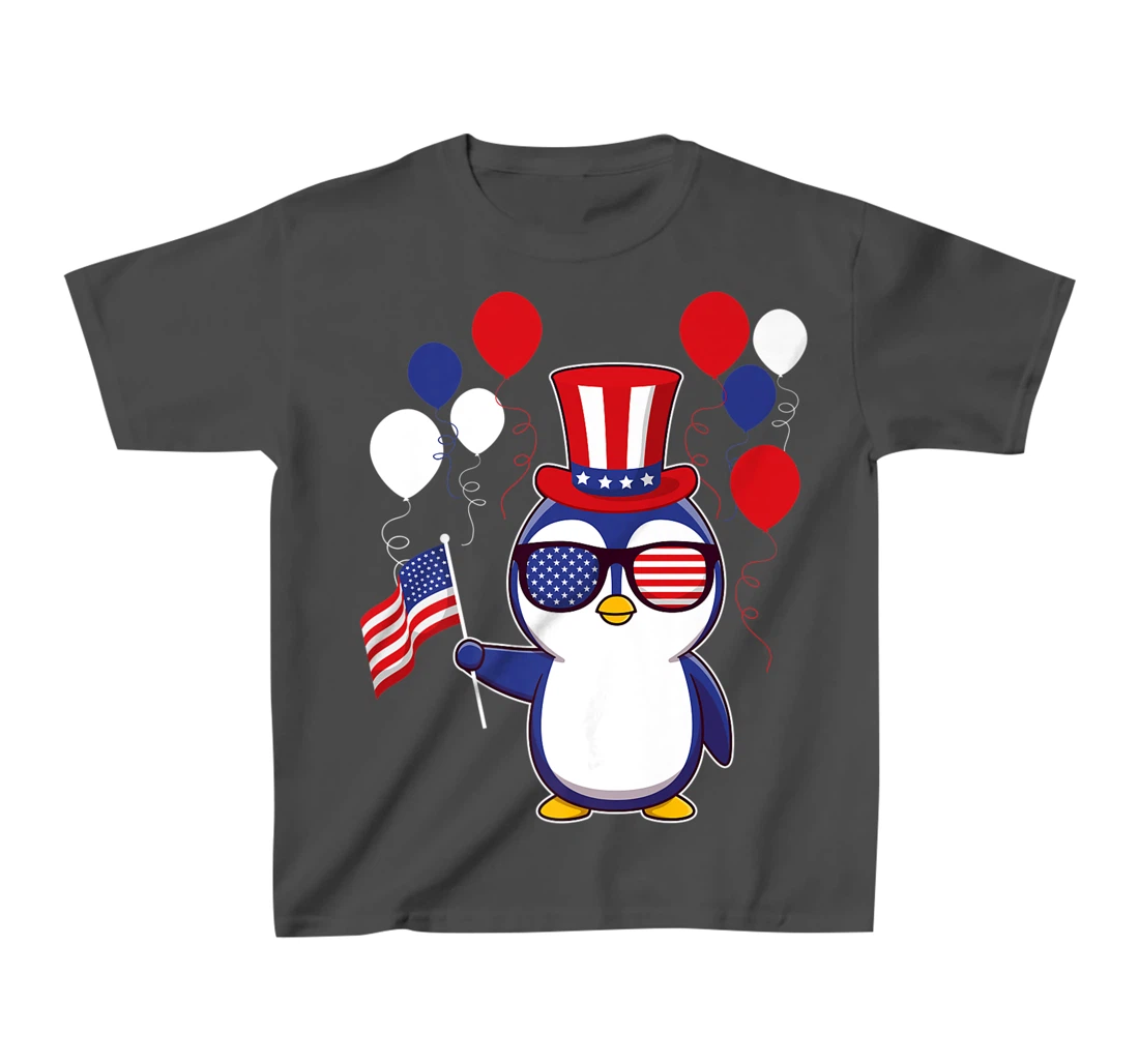 Independence Penguin 4th of July funny american pinguin T-Shirt, Kid T-Shirt and Women T-Shirt