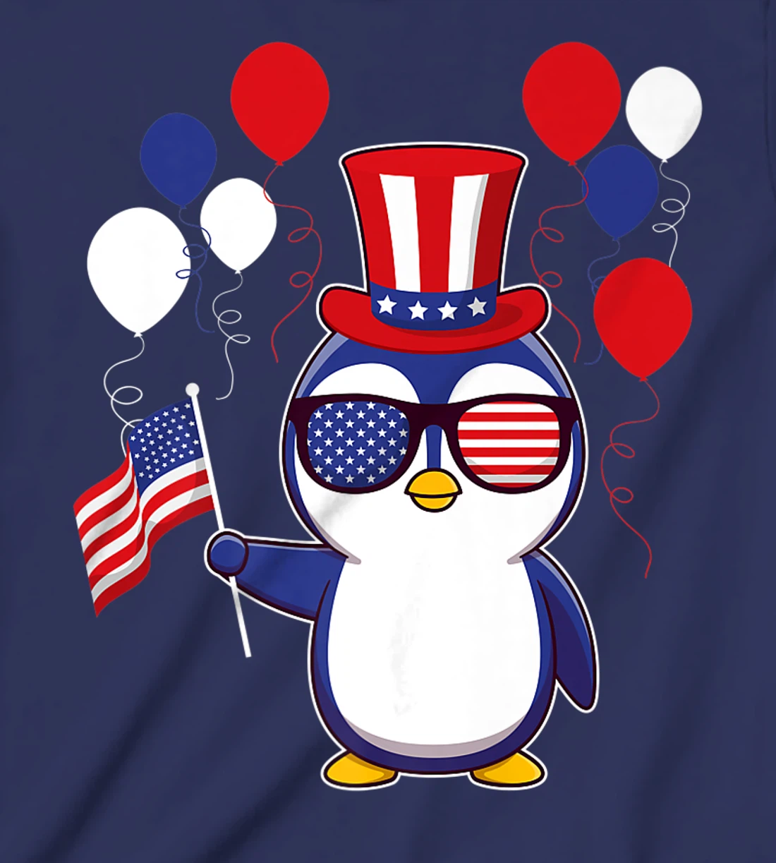 Independence Penguin 4th of July funny american pinguin T-Shirt, Kid T-Shirt and Women T-Shirt