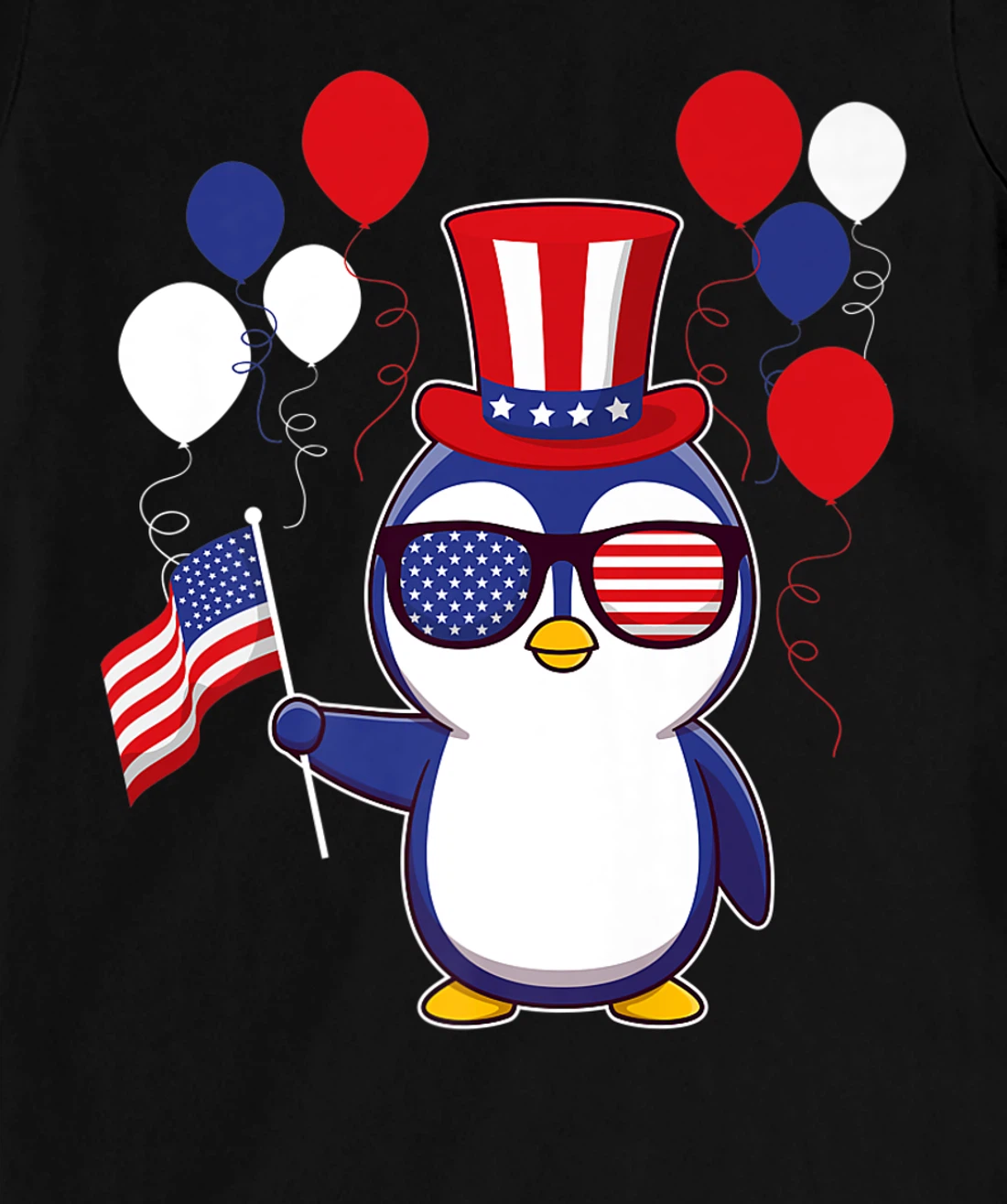 Independence Penguin 4th of July funny american pinguin T-Shirt, Kid T-Shirt and Women T-Shirt