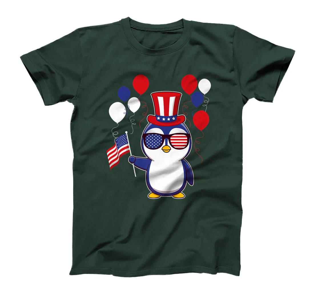 Independence Penguin 4th of July funny american pinguin T-Shirt, Kid T-Shirt and Women T-Shirt