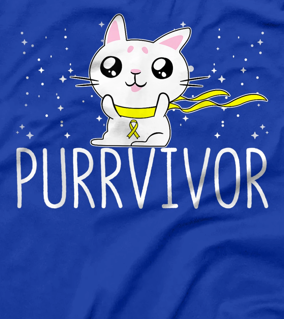 Bone Cancer Awareness Survivor Cat Purrvivor T-Shirt, Women T-Shirt