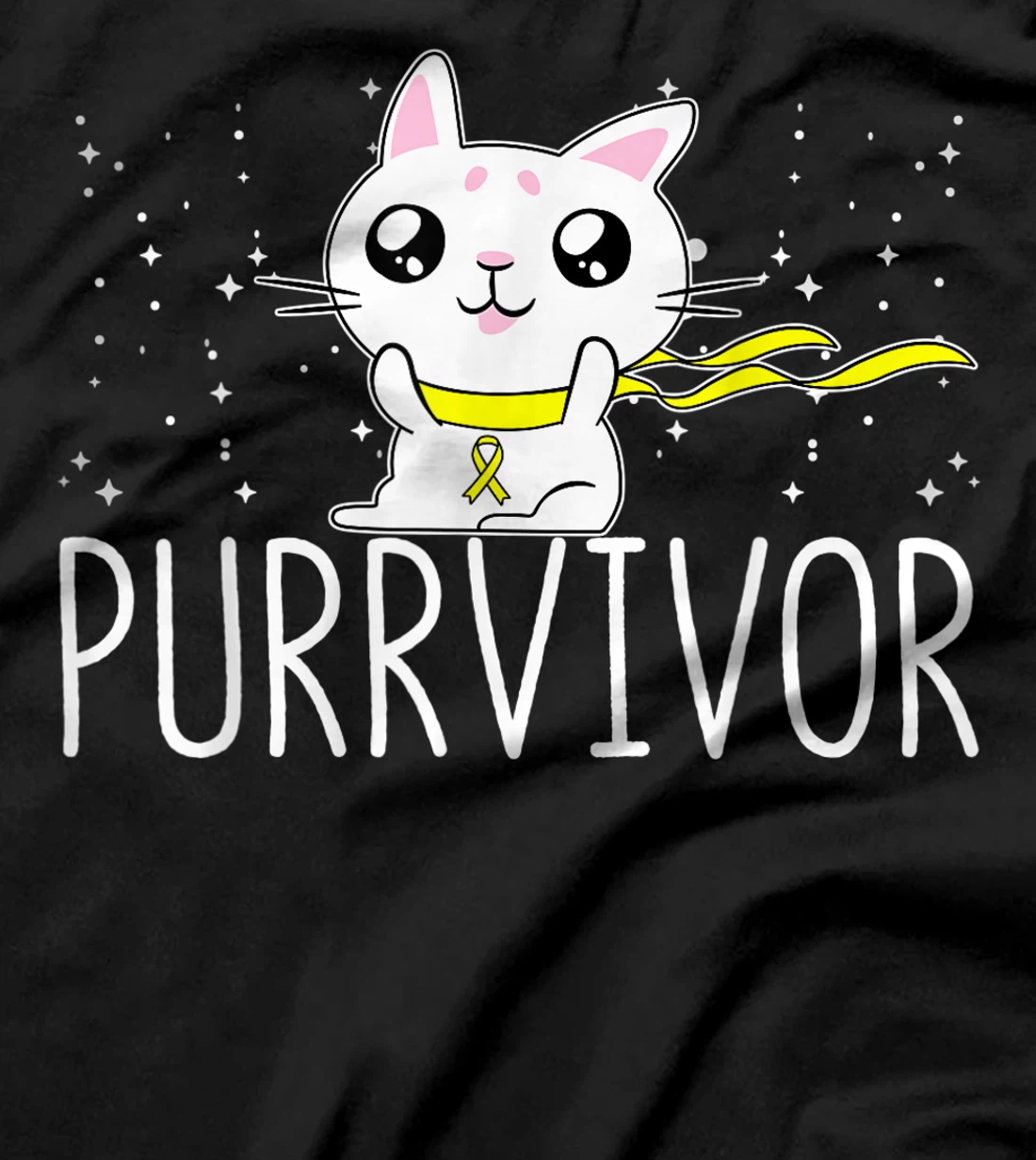Bone Cancer Awareness Survivor Cat Purrvivor T-Shirt, Women T-Shirt