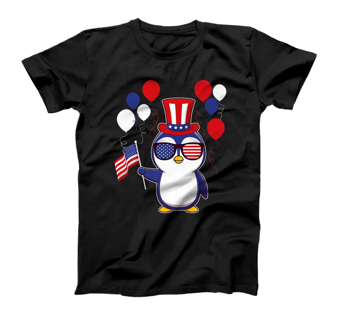 Independence Penguin 4th of July funny american pinguin T-Shirt, Kid T-Shirt and Women T-Shirt