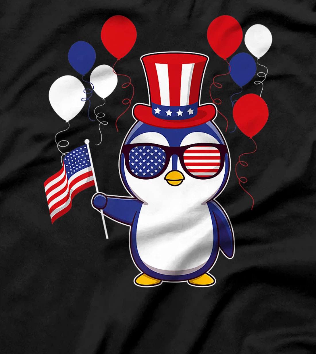 Independence Penguin 4th of July funny american pinguin T-Shirt, Kid T-Shirt and Women T-Shirt