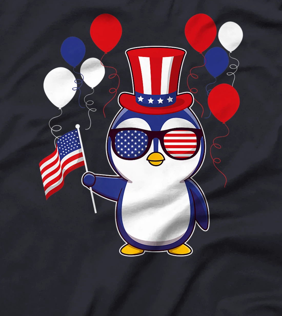 Independence Penguin 4th of July funny american pinguin T-Shirt, Kid T-Shirt and Women T-Shirt