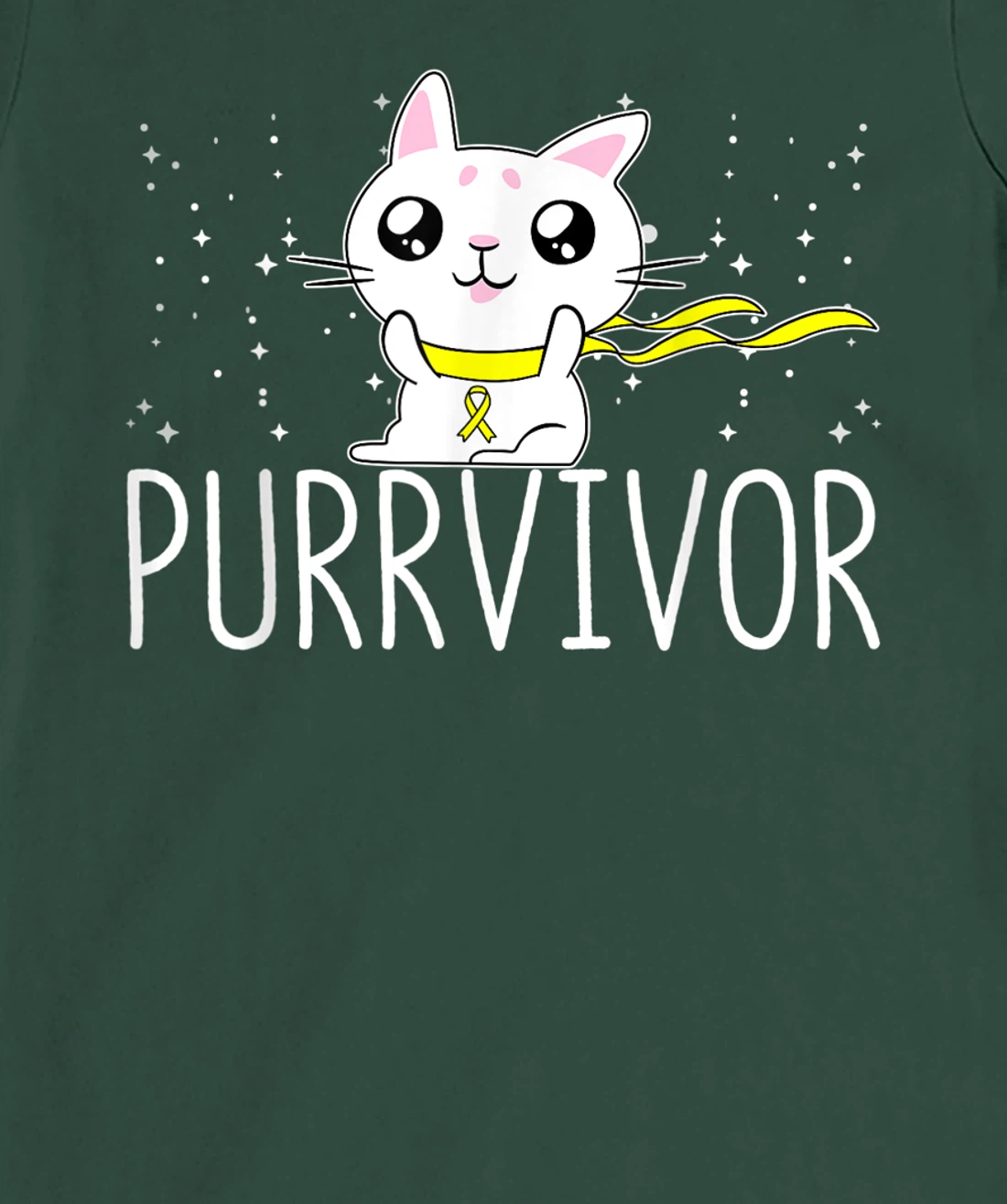Bone Cancer Awareness Survivor Cat Purrvivor T-Shirt, Women T-Shirt