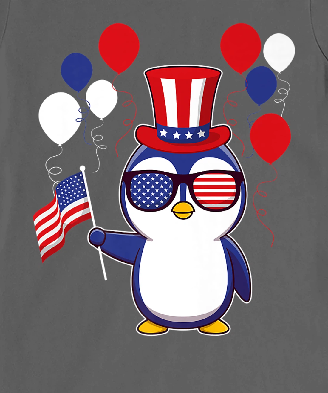 Independence Penguin 4th of July funny american pinguin T-Shirt, Kid T-Shirt and Women T-Shirt