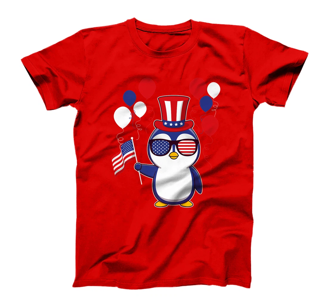 Independence Penguin 4th of July funny american pinguin T-Shirt, Kid T-Shirt and Women T-Shirt