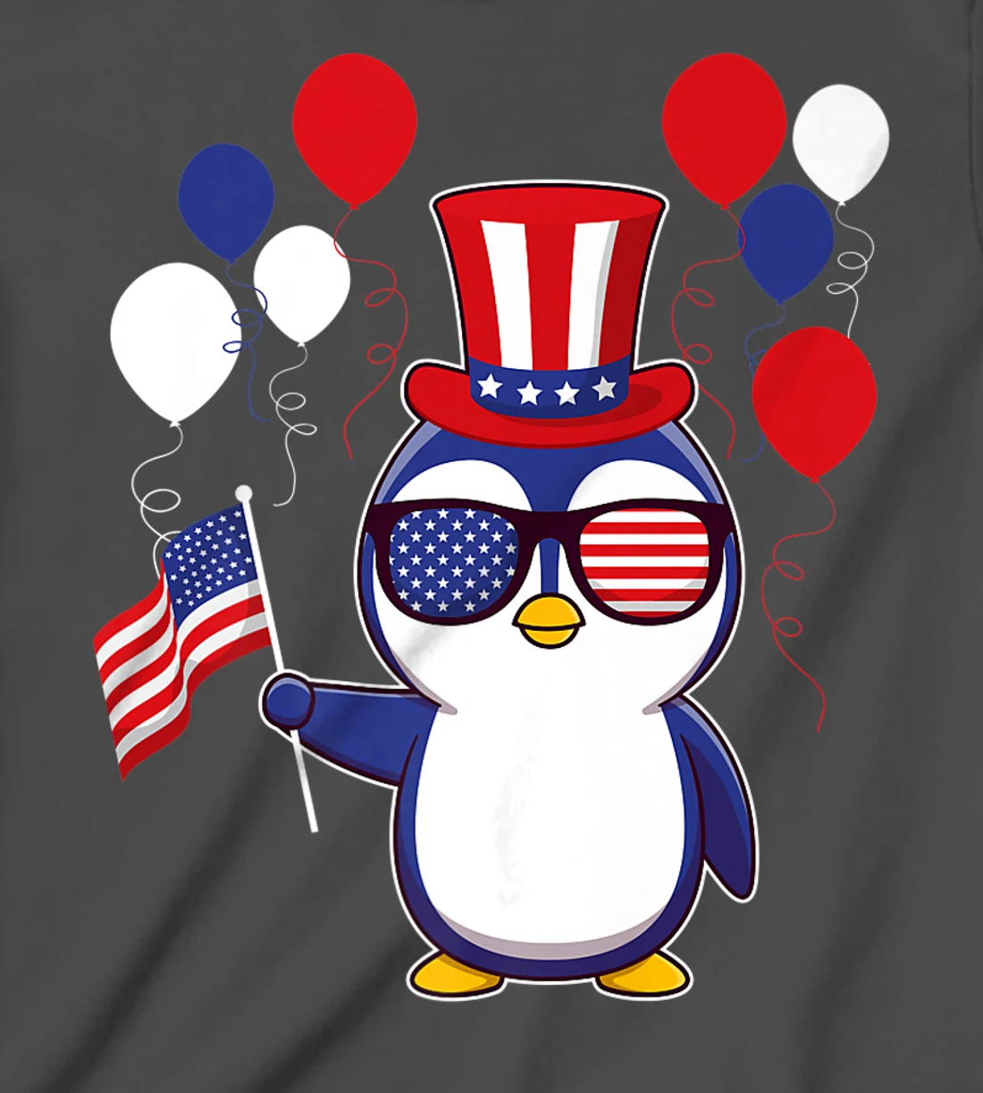 Independence Penguin 4th of July funny american pinguin T-Shirt, Kid T-Shirt and Women T-Shirt