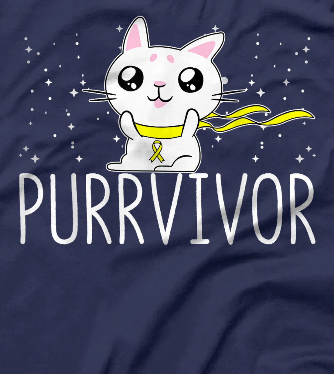 Bone Cancer Awareness Survivor Cat Purrvivor T-Shirt, Women T-Shirt