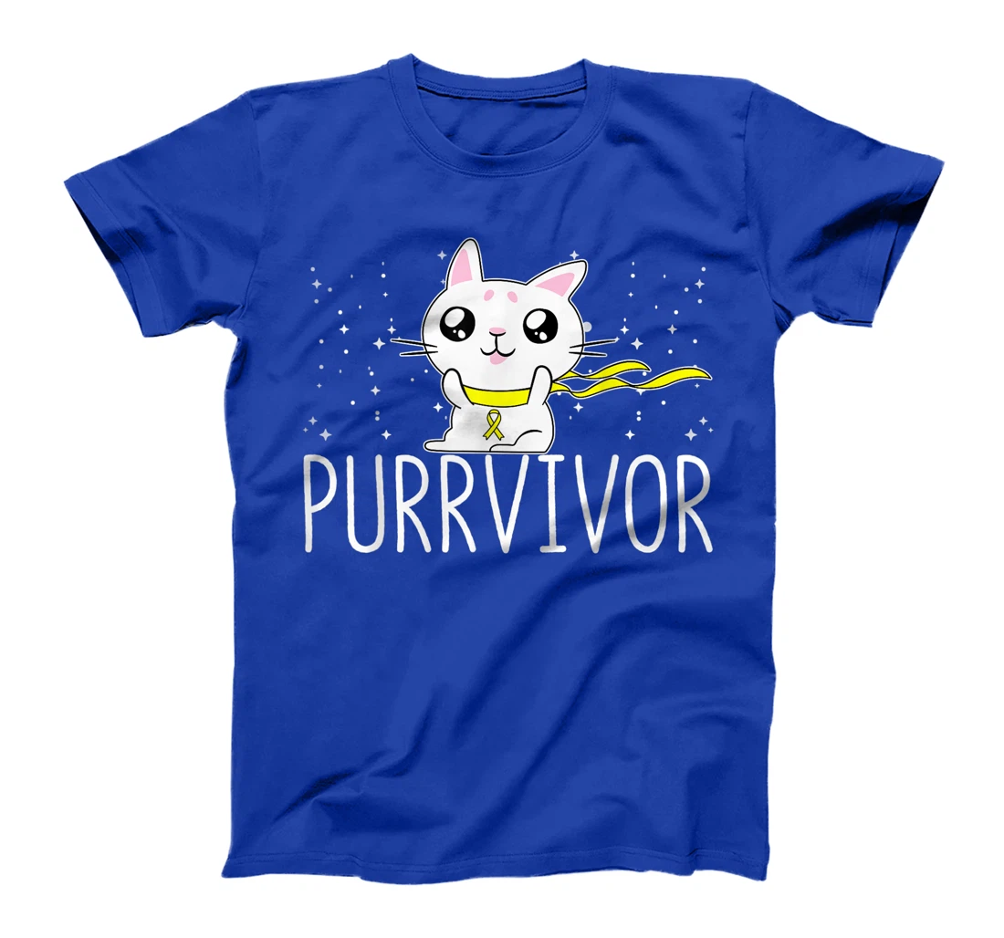 Bone Cancer Awareness Survivor Cat Purrvivor T-Shirt, Women T-Shirt