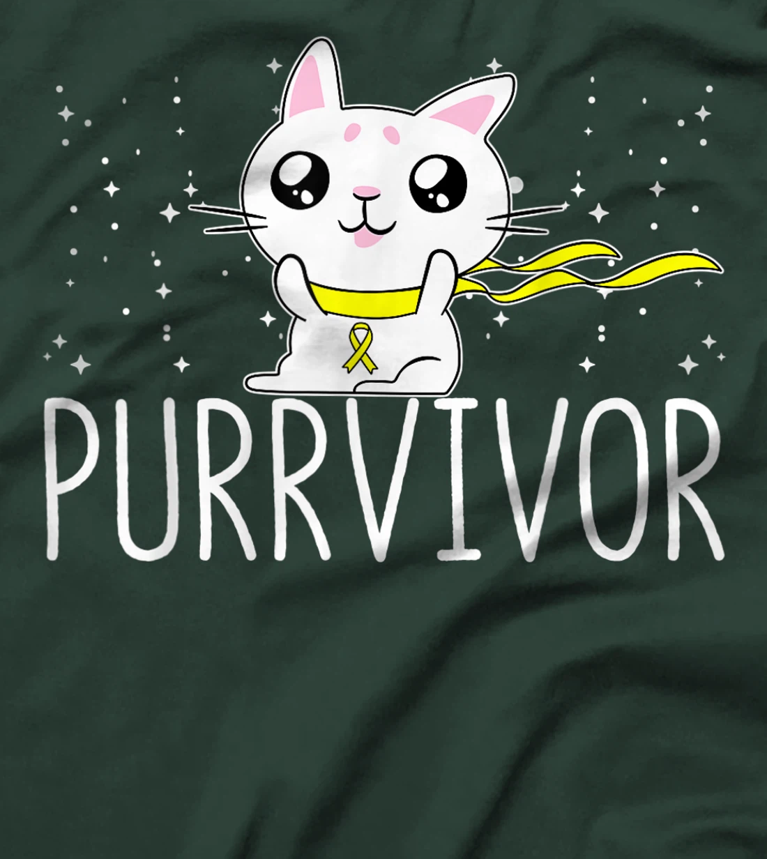 Bone Cancer Awareness Survivor Cat Purrvivor T-Shirt, Women T-Shirt