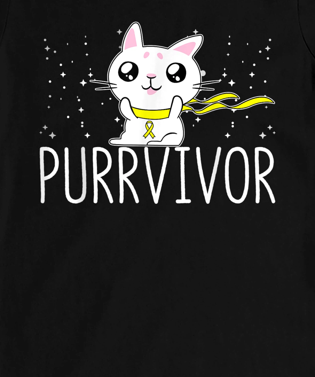Bone Cancer Awareness Survivor Cat Purrvivor T-Shirt, Women T-Shirt