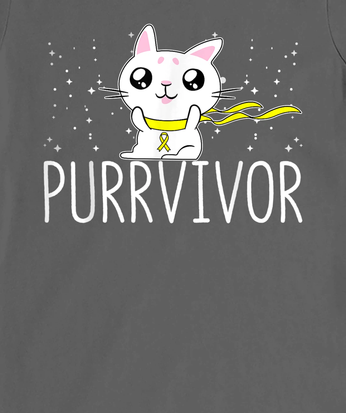 Bone Cancer Awareness Survivor Cat Purrvivor T-Shirt, Women T-Shirt