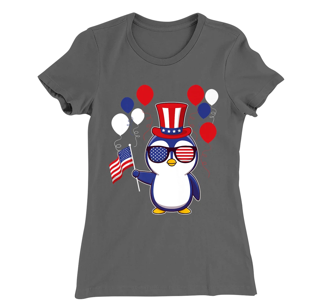 Independence Penguin 4th of July funny american pinguin T-Shirt, Kid T-Shirt and Women T-Shirt