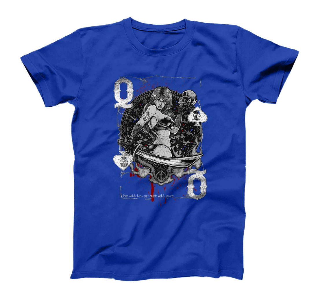 Queen Of Spades Gambling Girl - Vintage Poker Design T-Shirt, Women T-Shirt