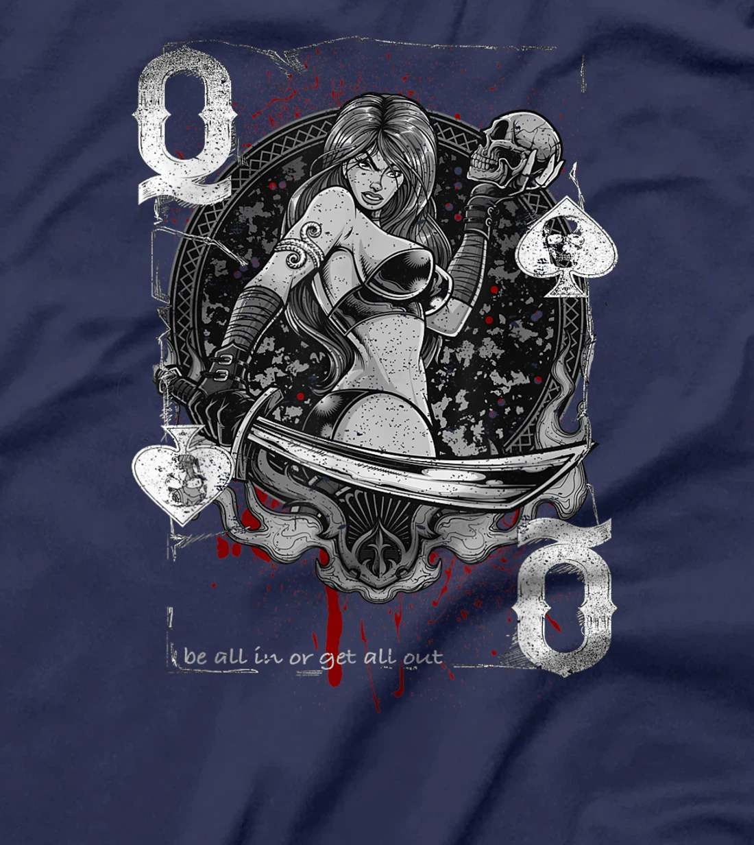 Queen Of Spades Gambling Girl - Vintage Poker Design T-Shirt, Women T-Shirt