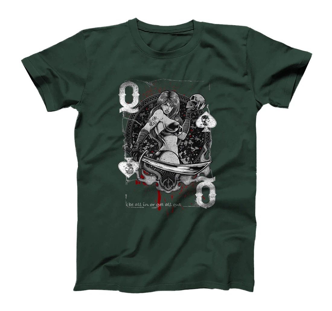 Queen Of Spades Gambling Girl - Vintage Poker Design T-Shirt, Women T-Shirt