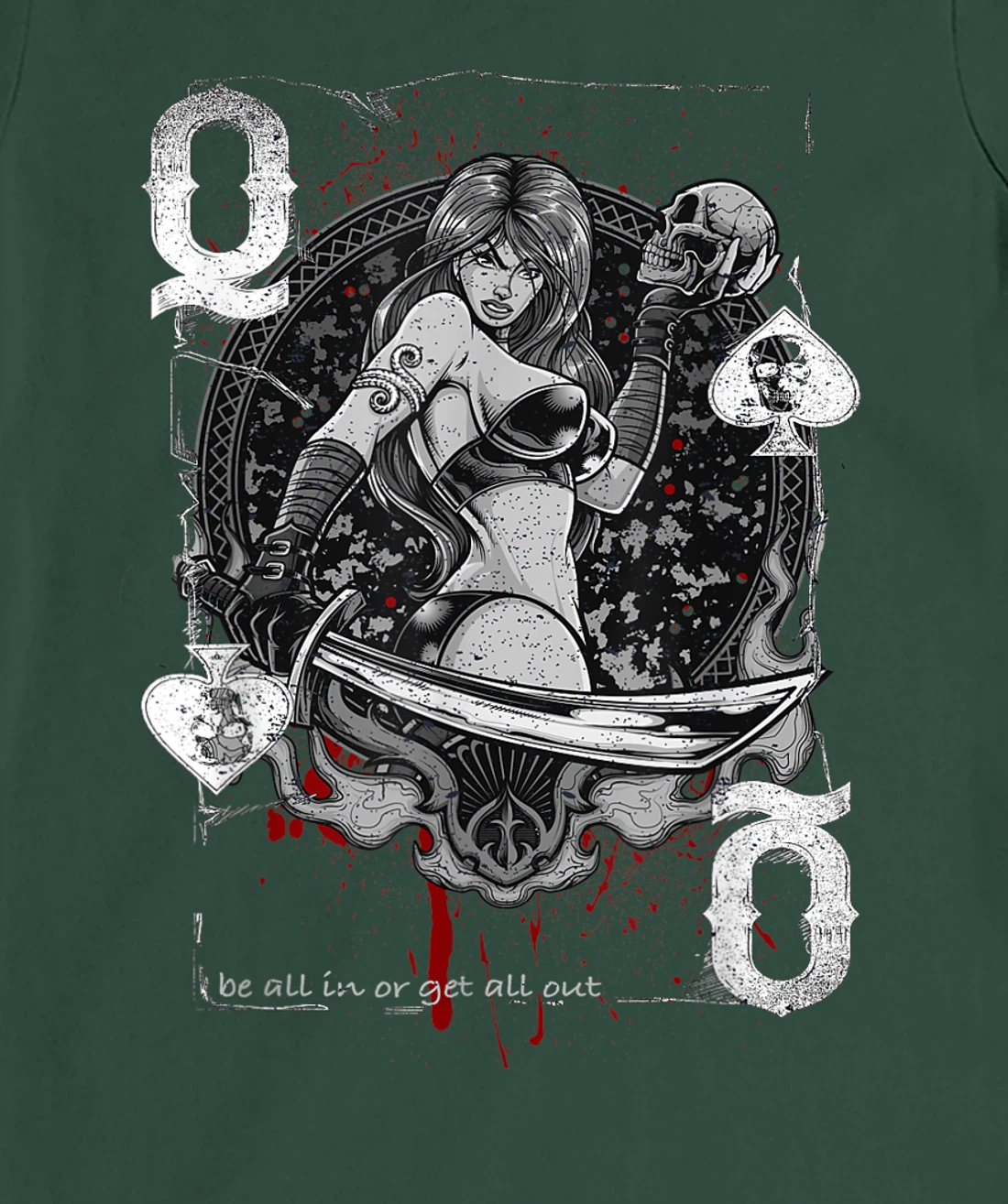 Queen Of Spades Gambling Girl - Vintage Poker Design T-Shirt, Women T-Shirt