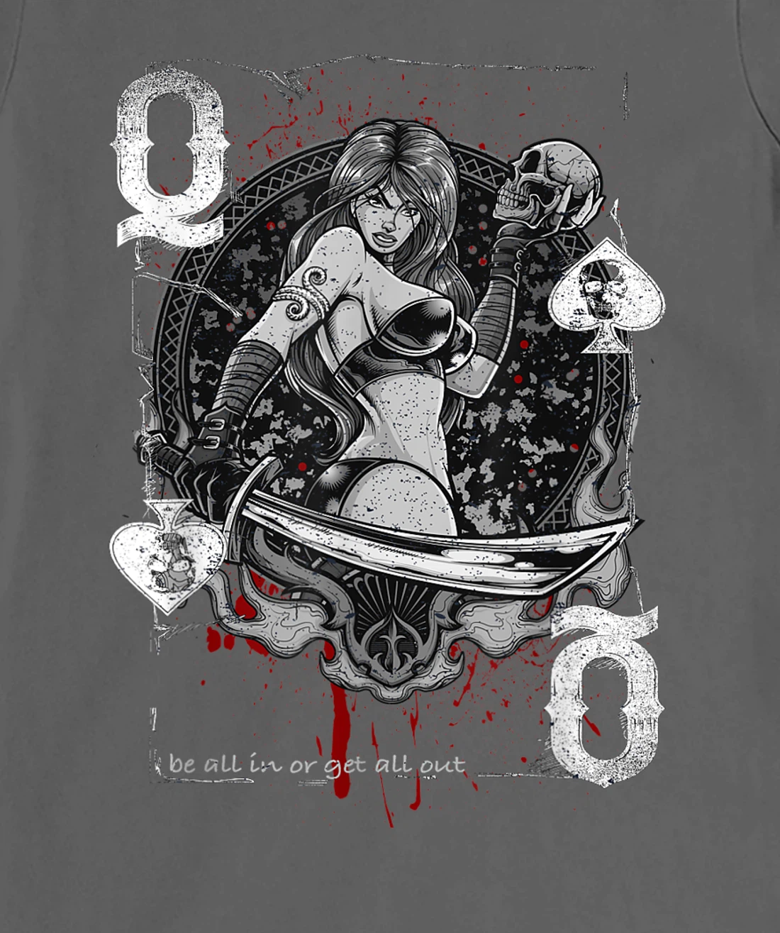 Queen Of Spades Gambling Girl - Vintage Poker Design T-Shirt, Women T-Shirt