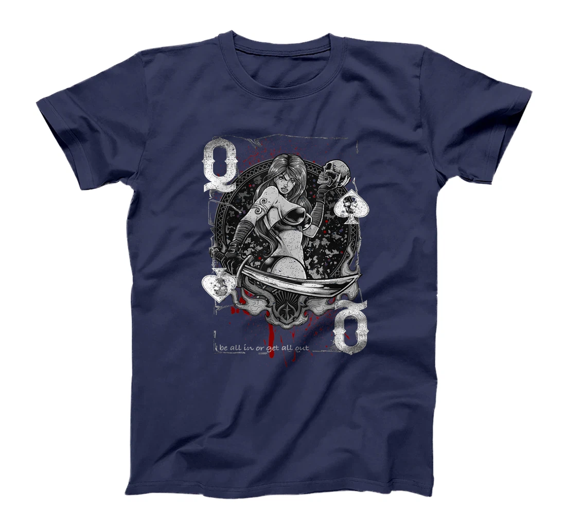 Queen Of Spades Gambling Girl - Vintage Poker Design T-Shirt, Women T-Shirt