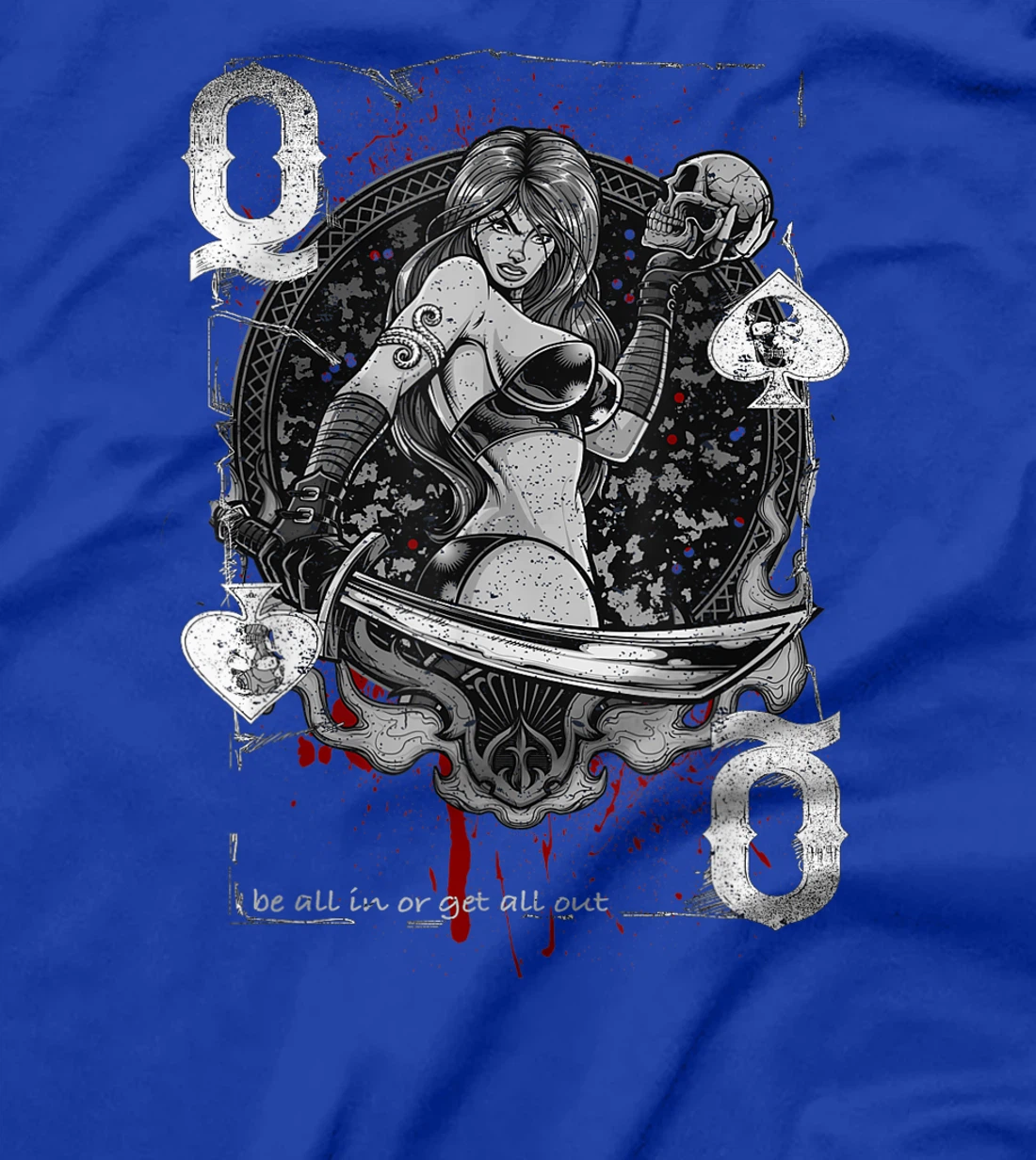 Queen Of Spades Gambling Girl - Vintage Poker Design T-Shirt, Women T-Shirt
