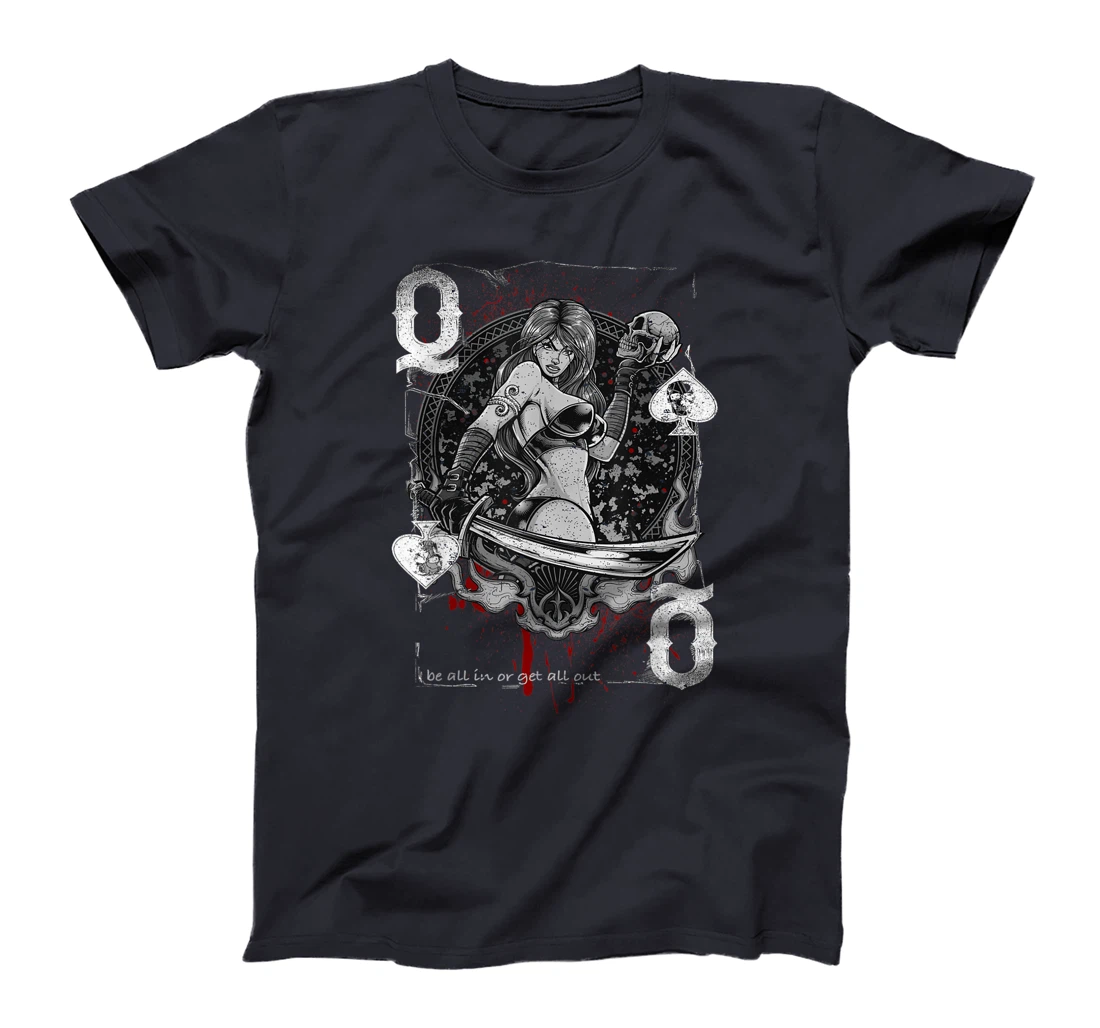 Queen Of Spades Gambling Girl - Vintage Poker Design T-Shirt, Women T-Shirt