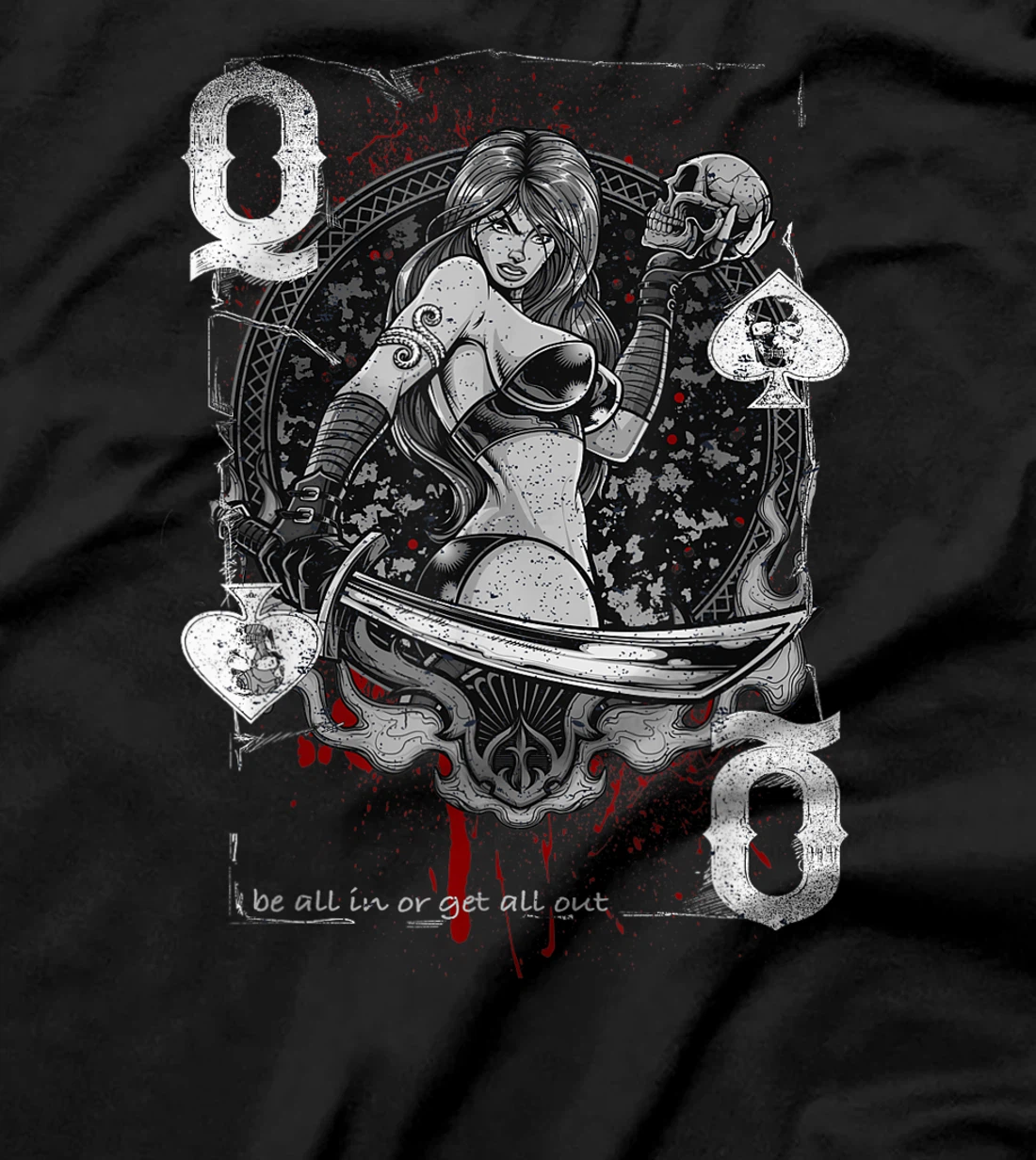Queen Of Spades Gambling Girl - Vintage Poker Design T-Shirt, Women T-Shirt