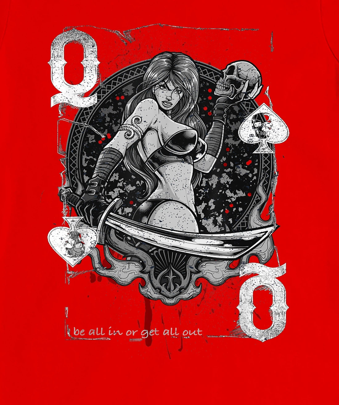 Queen Of Spades Gambling Girl - Vintage Poker Design T-Shirt, Women T-Shirt