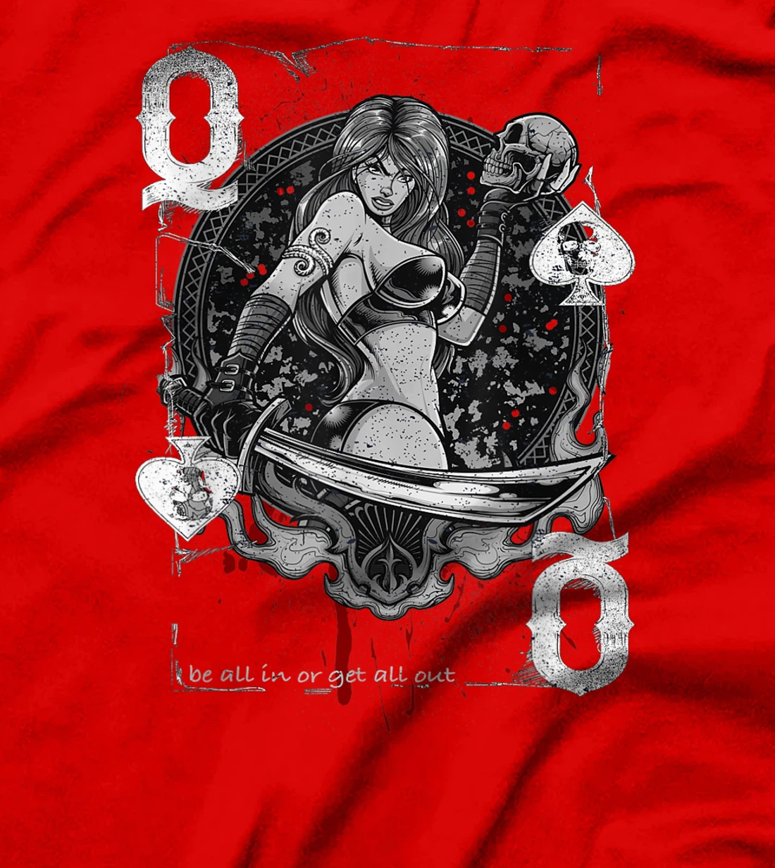 Queen Of Spades Gambling Girl - Vintage Poker Design T-Shirt, Women T-Shirt