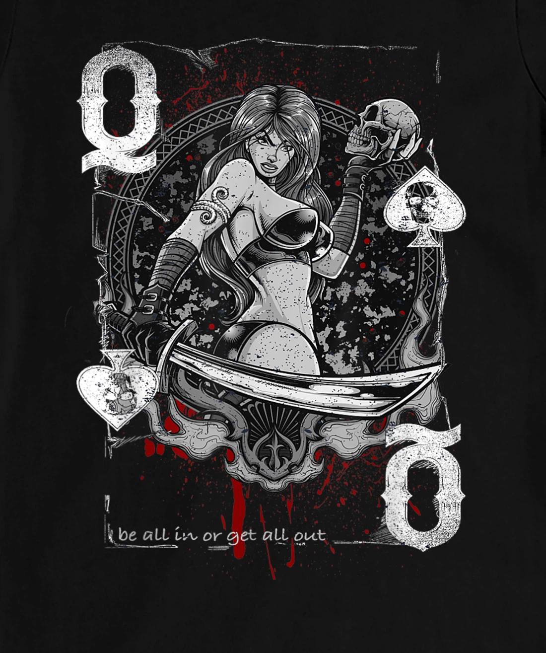 Queen Of Spades Gambling Girl - Vintage Poker Design T-Shirt, Women T-Shirt