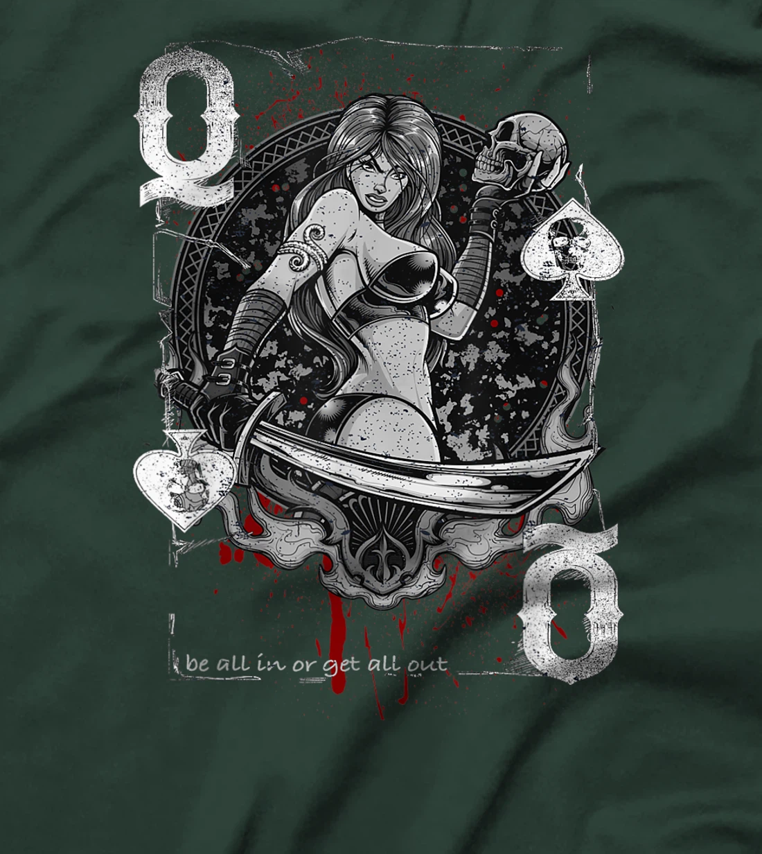 Queen Of Spades Gambling Girl - Vintage Poker Design T-Shirt, Women T-Shirt